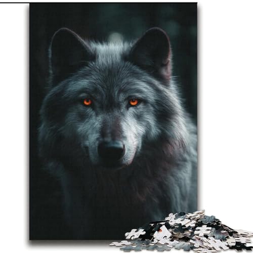 1000-teiliges Puzzle für Erwachsene, Tierwolf, Lernspielzeug, Familienspiele, Lernspiel zum Geburtstag, Weihnachten, 38x52cm 1000-teiliges Puzzle für Erwachsene, Tierwolf, Lernspielzeug, Familienspiele, Lernspiel zum Geburtstag, Weihnachten, 38x52cm von LYXIANY