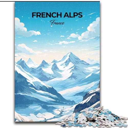1000-teiliges Puzzle für Erwachsene und Jugendliche, Französische Alpen, Reisen, Lernspiele, Heimdekoration, ganze Familie, 38x26cm 1000-teiliges Puzzle für Erwachsene und Jugendliche, Französische Alpen, Reisen, Lernspiele, Heimdekoration, ganze Familie, 38x26cm von LYXIANY