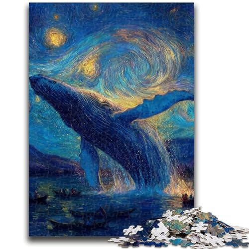 1000-teiliges Puzzle für Erwachsene und Jugendliche, Wale im Sternenhimmel, Spielzeug, Denkspiel für die Heimdekoration, für Kinder ab 14 Jahren, 38x26cm 1000-teiliges Puzzle für Erwachsene und Jugendliche, Wale im Sternenhimmel, Spielzeug, Denkspiel für die Heimdekoration, für Kinder ab 14 Jahren, 38x26cm von LYXIANY