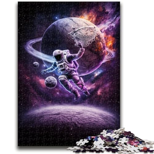 1000-teiliges Puzzle für Erwachsene und Teenager, Astronauten Spielen Basketball, für Kinder ab 14 Jahren, Denkspiel, Weihnachts- und Geburtstagsgeschenke, 26x38cm 1000-teiliges Puzzle für Erwachsene und Teenager, Astronauten Spielen Basketball, für Kinder ab 14 Jahren, Denkspiel, Weihnachts- und Geburtstagsgeschenke, 26x38cm von LYXIANY