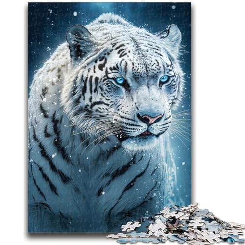 1000-teiliges Puzzle für Erwachsene und Teenager, majestätischer weißer Tiger, für 14+, schwer zu vervollständigen, Aber lustiges und humorvolles Geburtstagsgeschenk, 50x75cm 1000-teiliges Puzzle für Erwachsene und Teenager, majestätischer weißer Tiger, für 14+, schwer zu vervollständigen, Aber lustiges und humorvolles Geburtstagsgeschenk, 50x75cm von LYXIANY
