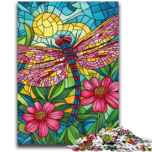 1000-teiliges Puzzle für Jugendliche und Erwachsene, Buntglas-Libelle, für Kinder ab 14 Jahren, Quizspiel, Spaß für zu Hause, Aktivitäten, Geburtstagsgeschenk, Reisegeschenke, 50x75cm 1000-teiliges Puzzle für Jugendliche und Erwachsene, Buntglas-Libelle, für Kinder ab 14 Jahren, Quizspiel, Spaß für zu Hause, Aktivitäten, Geburtstagsgeschenk, Reisegeschenke, 50x75cm von LYXIANY