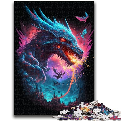 1000-teiliges Puzzle für Jugendliche und Erwachsene, Fantasy-Drachenspielzeug, Lernspiele, Stressabbau, einzigartige Heimdekoration und Geschenke, 50x75cm 1000-teiliges Puzzle für Jugendliche und Erwachsene, Fantasy-Drachenspielzeug, Lernspiele, Stressabbau, einzigartige Heimdekoration und Geschenke, 50x75cm von LYXIANY