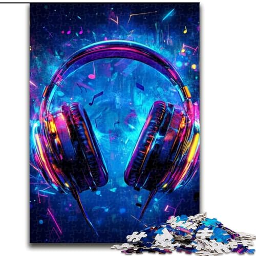 1000-teiliges Puzzle für Jugendliche und Erwachsene, Galaxy-Kopfhörer, Staycation-Zeitvertreib, mit passendem Poster und Quizblatt, 50x75cm 1000-teiliges Puzzle für Jugendliche und Erwachsene, Galaxy-Kopfhörer, Staycation-Zeitvertreib, mit passendem Poster und Quizblatt, 50x75cm von LYXIANY