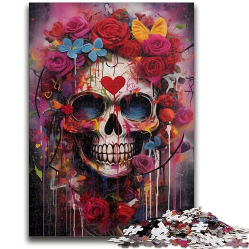 1000-teiliges Puzzle für Jugendliche und Erwachsene, Graffiti-Totenkopf, für Kinder ab 14 Jahren, Denkspiel, Weihnachts- und Geburtstagsgeschenke, 26x38cm 1000-teiliges Puzzle für Jugendliche und Erwachsene, Graffiti-Totenkopf, für Kinder ab 14 Jahren, Denkspiel, Weihnachts- und Geburtstagsgeschenke, 26x38cm von LYXIANY