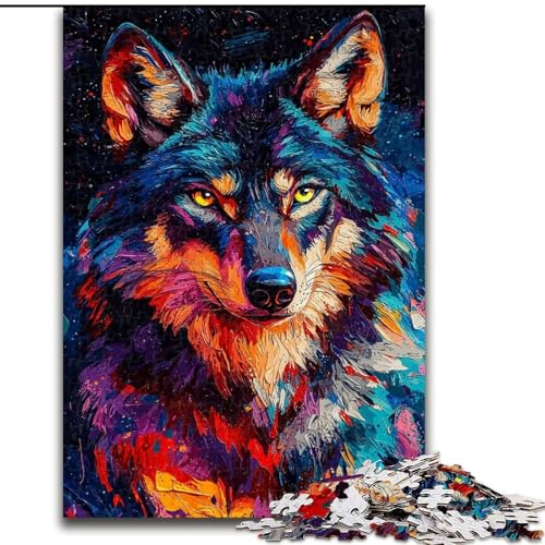 1000-teiliges Puzzle für Jugendliche und Erwachsene, Wolfskunst, anspruchsvolles Spiel und Lernspiel für die ganze Familie zum Geburtstag, Weihnachten, 50x75cm 1000-teiliges Puzzle für Jugendliche und Erwachsene, Wolfskunst, anspruchsvolles Spiel und Lernspiel für die ganze Familie zum Geburtstag, Weihnachten, 50x75cm von LYXIANY