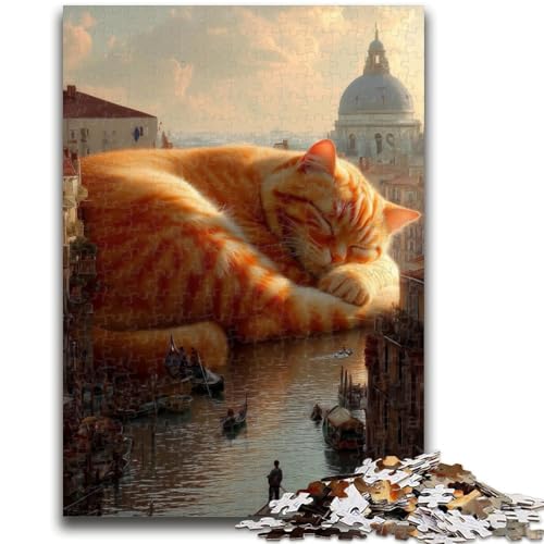 1000-teiliges Puzzle für Jugendliche und Erwachsene, schlafende orangefarbene Katze, für Kinder ab 14 Jahren, Quizspiel, Spaß bei Aktivitäten zu Hause, Geburtstagsgeschenk, Reisegeschenke, 26x38cm 1000-teiliges Puzzle für Jugendliche und Erwachsene, schlafende orangefarbene Katze, für Kinder ab 14 Jahren, Quizspiel, Spaß bei Aktivitäten zu Hause, Geburtstagsgeschenk, Reisegeschenke, 26x38cm von LYXIANY