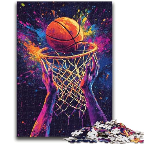1000-teiliges Puzzle für Teenager, Basketballsport, ab 14 Jahren, Quizspiel, Spaß für Zuhause, Geburtstagsgeschenk, Reisegeschenke, 50x75cm 1000-teiliges Puzzle für Teenager, Basketballsport, ab 14 Jahren, Quizspiel, Spaß für Zuhause, Geburtstagsgeschenk, Reisegeschenke, 50x75cm von LYXIANY
