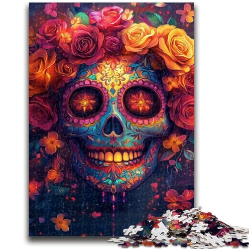 1000-teiliges Puzzle für Teenager, Geschenke, Rosenschädel, Lernspiele, Heimdekoration, ganze Familie, 50x75cm 1000-teiliges Puzzle für Teenager, Geschenke, Rosenschädel, Lernspiele, Heimdekoration, ganze Familie, 50x75cm von LYXIANY