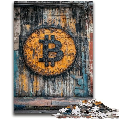 1000-teiliges Puzzle für Teenager, Graffiti, Bitcoin, für Kinder ab 14 Jahren, Quizspiel, Spaß bei Aktivitäten zu Hause, Geburtstagsgeschenk, Reisegeschenke, 26x38cm 1000-teiliges Puzzle für Teenager, Graffiti, Bitcoin, für Kinder ab 14 Jahren, Quizspiel, Spaß bei Aktivitäten zu Hause, Geburtstagsgeschenk, Reisegeschenke, 26x38cm von LYXIANY