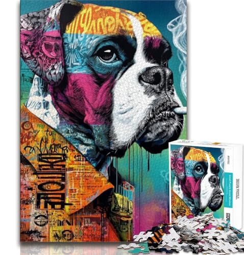 Boxer-Hunde-Puzzle für Erwachsene, 1000 Teile, anspruchsvolles Spiel und Familienspiel, ganze Familie, 38x26cm Boxer-Hunde-Puzzle für Erwachsene, 1000 Teile, anspruchsvolles Spiel und Familienspiel, ganze Familie, 38x26cm von LYXIANY