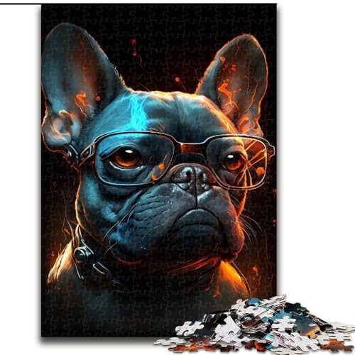 Brillen-Puzzle mit französischer Bulldogge, 1000 Teile, Holzpuzzle, anspruchsvolles Denkspiel für Teenager, Spaß für den Familienspieleabend, Größe 50x75cm Brillen-Puzzle mit französischer Bulldogge, 1000 Teile, Holzpuzzle, anspruchsvolles Denkspiel für Teenager, Spaß für den Familienspieleabend, Größe 50x75cm von LYXIANY