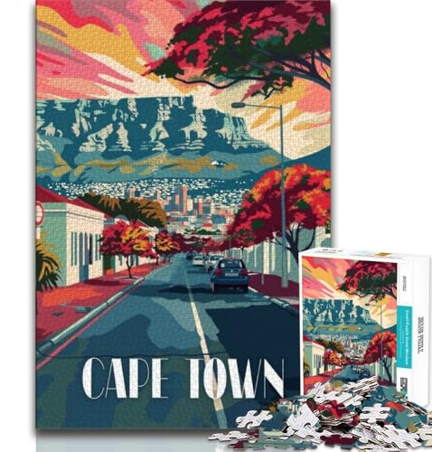 Lebendige Straßenpuzzles von Kapstadt für Erwachsene, Lernspiel, herausforderndes Spielzeug, ganze Familie, 38x26cm Lebendige Straßenpuzzles von Kapstadt für Erwachsene, Lernspiel, herausforderndes Spielzeug, ganze Familie, 38x26cm von LYXIANY