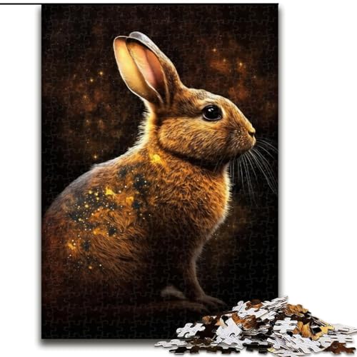 Puzzle 1000 Teile für Erwachsene, Goldenes Kaninchen-Holzpuzzle, interaktives Familienspiel, Denksportaufgabe, Lernspielzeug, Größe 50x75cm Puzzle 1000 Teile für Erwachsene, Goldenes Kaninchen-Holzpuzzle, interaktives Familienspiel, Denksportaufgabe, Lernspielzeug, Größe 50x75cm von LYXIANY