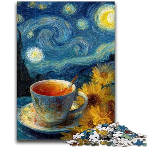 Puzzle 1000 Teile für Erwachsene, Nachthimmel, Kaffee, schwierig und herausfordernd, mit passendem Poster und Quizblatt, für Alter 14, 26x38cm Puzzle 1000 Teile für Erwachsene, Nachthimmel, Kaffee, schwierig und herausfordernd, mit passendem Poster und Quizblatt, für Alter 14, 26x38cm von LYXIANY
