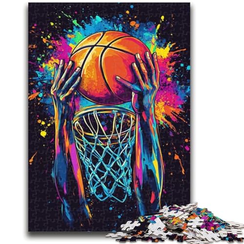 Puzzle 1000 Teile für Teenager, Basketballsport, ab 14 Jahren, Quizspiel, Spaß für zu Hause, Aktivitäten, Geburtstagsgeschenk, Reisegeschenke, 26x38cm Puzzle 1000 Teile für Teenager, Basketballsport, ab 14 Jahren, Quizspiel, Spaß für zu Hause, Aktivitäten, Geburtstagsgeschenk, Reisegeschenke, 26x38cm von LYXIANY