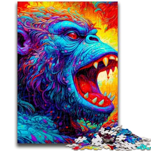 Puzzle 1000 Teile für Teenager, Gorilla, ab 14 Jahren, Quizspiel, Spaß für zu Hause, Geburtstagsgeschenk, Reisegeschenk, 50x75cm Puzzle 1000 Teile für Teenager, Gorilla, ab 14 Jahren, Quizspiel, Spaß für zu Hause, Geburtstagsgeschenk, Reisegeschenk, 50x75cm von LYXIANY