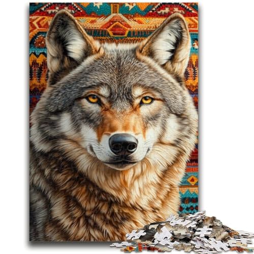 Puzzle 1000 Teile für Teenager, Indischer Wolf, Lernspiele, Heimdekoration, Künstlersammlung, Bildende Kunst, 26x38cm Puzzle 1000 Teile für Teenager, Indischer Wolf, Lernspiele, Heimdekoration, Künstlersammlung, Bildende Kunst, 26x38cm von LYXIANY