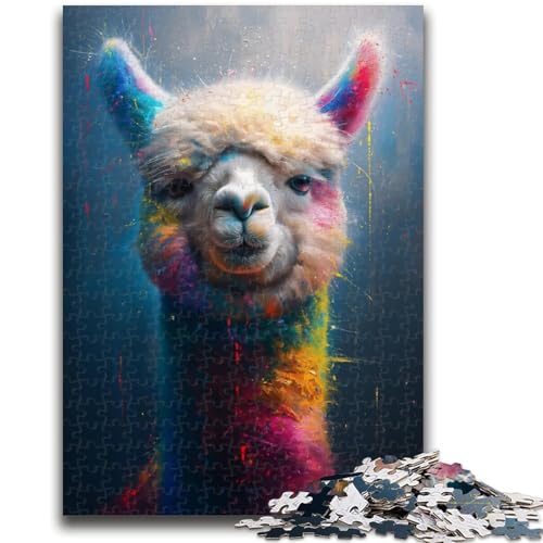 Puzzle 1000 Teile für Teenager, Regenbogen-Alpaka, Stressabbau, schwierige Herausforderung, gutes Geschenk für die ganze Familie, 26x38cm Puzzle 1000 Teile für Teenager, Regenbogen-Alpaka, Stressabbau, schwierige Herausforderung, gutes Geschenk für die ganze Familie, 26x38cm von LYXIANY