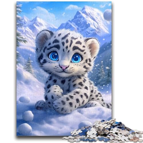 Puzzle 1000 Teile für Teenager, Schneeleopardenbaby, ab 14 Jahren, Quizspiel, Spaß für zu Hause, Geburtstagsgeschenk, Reisegeschenke, 50x75cm Puzzle 1000 Teile für Teenager, Schneeleopardenbaby, ab 14 Jahren, Quizspiel, Spaß für zu Hause, Geburtstagsgeschenk, Reisegeschenke, 50x75cm von LYXIANY