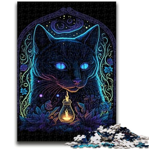 Puzzle 1000 Teile für Teenager, Schwarzlichtkatze, ab 14 Jahren, Quizspiel, Spaß für zu Hause, Geburtstagsgeschenk, Reisegeschenk, 50x75cm Puzzle 1000 Teile für Teenager, Schwarzlichtkatze, ab 14 Jahren, Quizspiel, Spaß für zu Hause, Geburtstagsgeschenk, Reisegeschenk, 50x75cm von LYXIANY