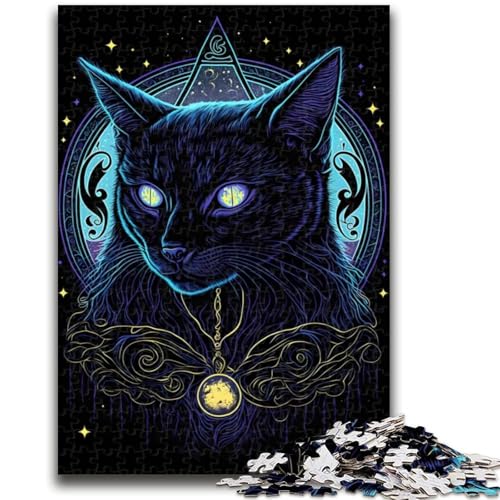 Puzzle 1000 Teile für Teenager, Schwarzlichtkatze, ab 14 Jahren, Quizspiel, Spaß für zu Hause, Geburtstagsgeschenk, Reisegeschenk, 50x75cm Puzzle 1000 Teile für Teenager, Schwarzlichtkatze, ab 14 Jahren, Quizspiel, Spaß für zu Hause, Geburtstagsgeschenk, Reisegeschenk, 50x75cm von LYXIANY