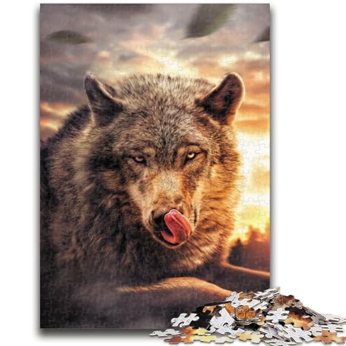 Puzzle 1000 Teile für Teenager Der Wolf ab 14 Jahren, Quizspiel, Spaß für zu Hause, Geburtstagsgeschenk, Reisegeschenk, 26x38cm Puzzle 1000 Teile für Teenager Der Wolf ab 14 Jahren, Quizspiel, Spaß für zu Hause, Geburtstagsgeschenk, Reisegeschenk, 26x38cm von LYXIANY