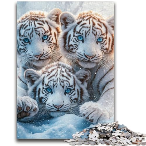 Puzzle 1000 Teile für Teenager-Geschenke, weißer Tiger, für Alter 14+, Quizspiel, Spaß bei Heimaktivitäten, Geburtstagsgeschenk, Reisegeschenke, 38x26cm Puzzle 1000 Teile für Teenager-Geschenke, weißer Tiger, für Alter 14+, Quizspiel, Spaß bei Heimaktivitäten, Geburtstagsgeschenk, Reisegeschenke, 38x26cm von LYXIANY