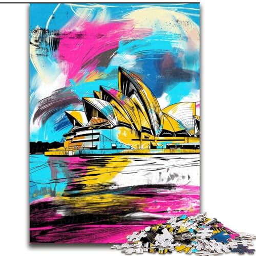 Puzzle Art Sydney Opera House, Holzpuzzle für Erwachsene, Größe 50x75cm, Eltern, Partner, Freunde – ab 14 Jahren Puzzle Art Sydney Opera House, Holzpuzzle für Erwachsene, Größe 50x75cm, Eltern, Partner, Freunde – ab 14 Jahren von LYXIANY