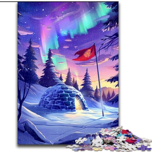 Puzzle Eisschlösser unter der Aurora Borealis, Holzpuzzle für Erwachsene, Größe 50x75cm, Eltern, Partner, Freunde – ab 14 Jahren Puzzle Eisschlösser unter der Aurora Borealis, Holzpuzzle für Erwachsene, Größe 50x75cm, Eltern, Partner, Freunde – ab 14 Jahren von LYXIANY