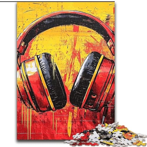 Puzzle für Erwachsene, 1000 Teile, Künstlerische Kopfhörer-Puzzles aus Karton, anspruchsvolles Denkspiel für Teenager, perfekt als Heimdekoration oder Geschenk, Größe 38x26cm Puzzle für Erwachsene, 1000 Teile, Künstlerische Kopfhörer-Puzzles aus Karton, anspruchsvolles Denkspiel für Teenager, perfekt als Heimdekoration oder Geschenk, Größe 38x26cm von LYXIANY