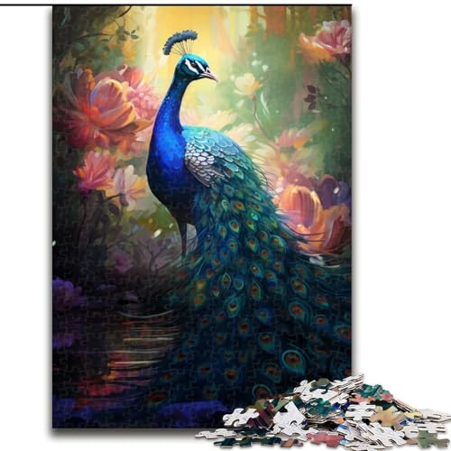 Puzzle für Erwachsene, 1000 Teile, Pfauen- und Kirschblüten-Puzzle, Größe 26x38cm, Geburtstagsgeschenkidee, anspruchsvolles Denkspiel Puzzle für Erwachsene, 1000 Teile, Pfauen- und Kirschblüten-Puzzle, Größe 26x38cm, Geburtstagsgeschenkidee, anspruchsvolles Denkspiel von LYXIANY