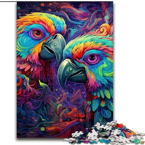 Puzzle für Erwachsene, 1000 Teile, buntes Papagei-Puzzle aus Holz, 50x75cm, Denkspiel für Teenager und Familieninteraktion Puzzle für Erwachsene, 1000 Teile, buntes Papagei-Puzzle aus Holz, 50x75cm, Denkspiel für Teenager und Familieninteraktion von LYXIANY