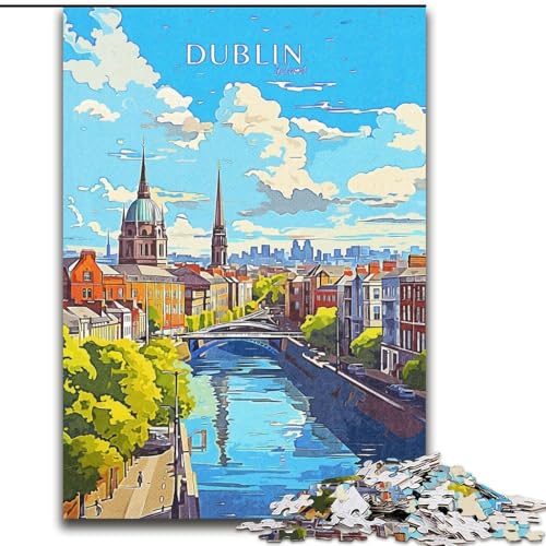 Puzzle für Erwachsene 1000 Teile Irland Dublin Reise, für 14+ Anspruchsvolles Spiel als Geschenk für die ganze Familie und Freunde 26x38cm Puzzle für Erwachsene 1000 Teile Irland Dublin Reise, für 14+ Anspruchsvolles Spiel als Geschenk für die ganze Familie und Freunde 26x38cm von LYXIANY