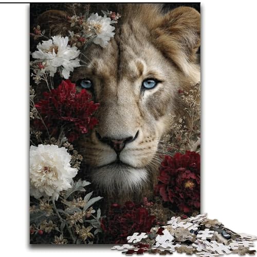 Puzzle für Teenager, 1000 Puzzles, Blumenlöwe, Spielzeug, Lernspiele, Stressabbau, einzigartige Heimdekoration und Geschenke, 50x75cm Puzzle für Teenager, 1000 Puzzles, Blumenlöwe, Spielzeug, Lernspiele, Stressabbau, einzigartige Heimdekoration und Geschenke, 50x75cm von LYXIANY