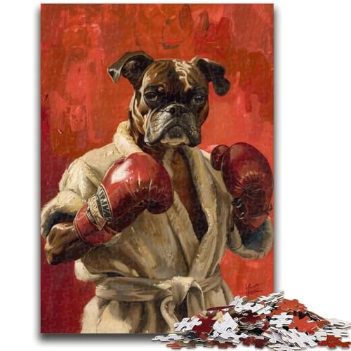 Puzzle für Teenager, 1000 Teile, Bulldoggen-Boxen, Lernspielzeug, Familienspiele, die die Liebe zwischen Paaren stärken, 26x38cm Puzzle für Teenager, 1000 Teile, Bulldoggen-Boxen, Lernspielzeug, Familienspiele, die die Liebe zwischen Paaren stärken, 26x38cm von LYXIANY