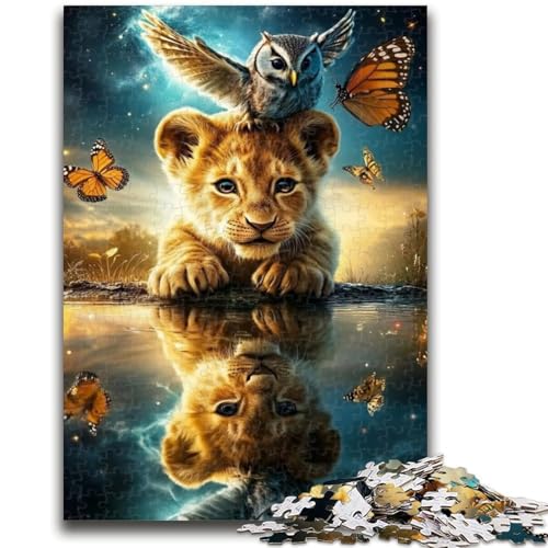 Puzzle für Teenager, 1000 Teile, Löwenjunges-Reflexion, Herausforderung für die Gehirnintelligenz, süchtig machendes Spielzeug, Geburtstagsgeschenk, Geschenke, Wandkunst, 26x38cm Puzzle für Teenager, 1000 Teile, Löwenjunges-Reflexion, Herausforderung für die Gehirnintelligenz, süchtig machendes Spielzeug, Geburtstagsgeschenk, Geschenke, Wandkunst, 26x38cm von LYXIANY