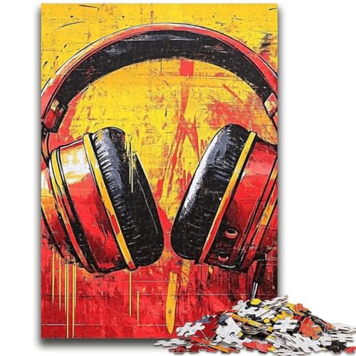 Puzzle für Teenager, 1000 Teile, künstlerische Kopfhörer, Denksportaufgabe, Wanddekoration, einzigartige Geburtstags, 38x26cm Puzzle für Teenager, 1000 Teile, künstlerische Kopfhörer, Denksportaufgabe, Wanddekoration, einzigartige Geburtstags, 38x26cm von LYXIANY