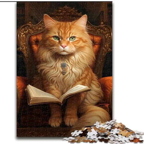 Puzzle mit 1000 Teilen für Erwachsene, Katzen-Lesebuch, Puzzles für Erwachsene, Größe: 38x26cm, Denksportspiel für Teenager Puzzle mit 1000 Teilen für Erwachsene, Katzen-Lesebuch, Puzzles für Erwachsene, Größe: 38x26cm, Denksportspiel für Teenager von LYXIANY