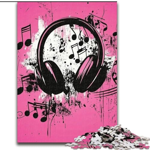 Puzzle mit 1000 Teilen für Erwachsene, Kopfhörer mit Musiksymbolen, hilft dem Gehirn beim Trainieren, süchtig machendes Spielzeug zur Förderung der Geduld, perfekte Dekoration, 38x26cm Puzzle mit 1000 Teilen für Erwachsene, Kopfhörer mit Musiksymbolen, hilft dem Gehirn beim Trainieren, süchtig machendes Spielzeug zur Förderung der Geduld, perfekte Dekoration, 38x26cm von LYXIANY
