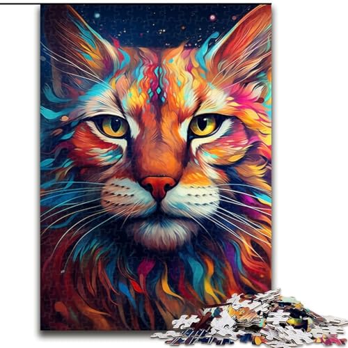 Puzzles für Erwachsene, farbenfrohes Kunst-Luchs-Puzzle aus Karton, Größe: 38x26cm, anspruchsvolles Denkspiel für Teenager, unterhaltsames interaktives Spiel für die ganze Familie Puzzles für Erwachsene, farbenfrohes Kunst-Luchs-Puzzle aus Karton, Größe: 38x26cm, anspruchsvolles Denkspiel für Teenager, unterhaltsames interaktives Spiel für die ganze Familie von LYXIANY