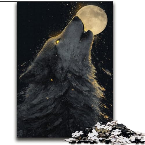 Puzzles für Erwachsene und Jugendliche, Puzzle „Heulender Wolf“, Quizspiel ganze Familie, 70x100cm Puzzles für Erwachsene und Jugendliche, Puzzle „Heulender Wolf“, Quizspiel ganze Familie, 70x100cm von LYXIANY
