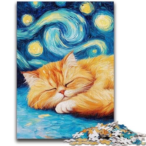 Puzzles für Erwachsene und Jugendliche, Puzzle „Perserkatze, Nachthimmel“, Quizspiel für Erwachsene, ganze Familie, 50x75cm Puzzles für Erwachsene und Jugendliche, Puzzle „Perserkatze, Nachthimmel“, Quizspiel für Erwachsene, ganze Familie, 50x75cm von LYXIANY