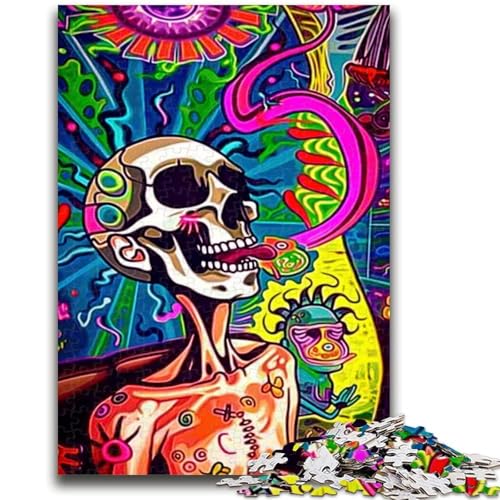 Puzzles für Erwachsene und Jugendliche, Puzzle „Psychedelisches Totenkopf-Quizspiel ganze Familie, 50x75cm Puzzles für Erwachsene und Jugendliche, Puzzle „Psychedelisches Totenkopf-Quizspiel ganze Familie, 50x75cm von LYXIANY