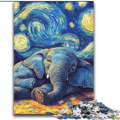 Puzzles für Erwachsene und Jugendliche, Puzzle Elefanten-Nachthimmel, Dekomprimierendes, intellektuelles Lernspielzeug, geeignet für Paare ab 14 Jahren, 70x100cm Puzzles für Erwachsene und Jugendliche, Puzzle Elefanten-Nachthimmel, Dekomprimierendes, intellektuelles Lernspielzeug, geeignet für Paare ab 14 Jahren, 70x100cm von LYXIANY