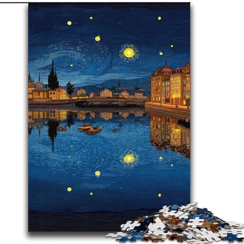 Puzzles für Erwachsene und Jugendliche, Puzzle Nachthimmel, Stadtbild, Quizspiel ganze Familie, 70x100cm Puzzles für Erwachsene und Jugendliche, Puzzle Nachthimmel, Stadtbild, Quizspiel ganze Familie, 70x100cm von LYXIANY