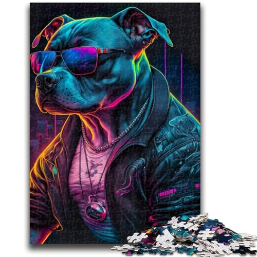 Puzzles für Erwachsene und Jugendliche, Puzzle Pitbull-Quizspiel, ganze Familie, 26x38cm Puzzles für Erwachsene und Jugendliche, Puzzle Pitbull-Quizspiel, ganze Familie, 26x38cm von LYXIANY