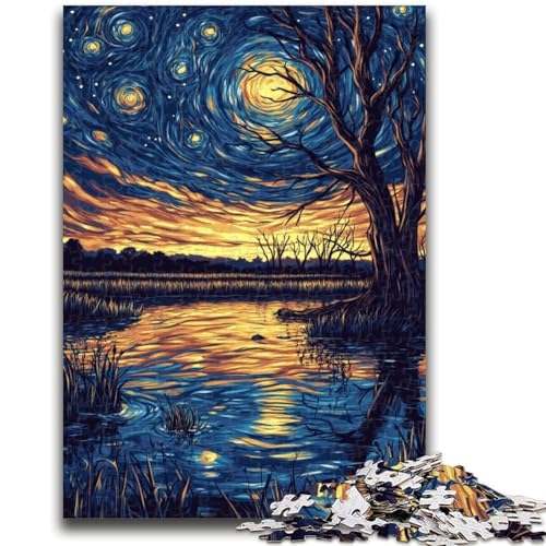Puzzles für Erwachsene und Jugendliche, Puzzle Van Gogh Nachthimmel für Lernspiele, Herausforderungsspielzeug, einzigartige Heimdekoration und Geschenke, 50x75cm Puzzles für Erwachsene und Jugendliche, Puzzle Van Gogh Nachthimmel für Lernspiele, Herausforderungsspielzeug, einzigartige Heimdekoration und Geschenke, 50x75cm von LYXIANY