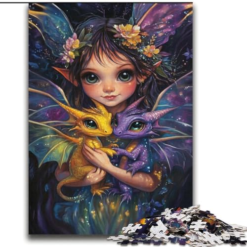 Puzzles für Erwachsene und Teenager, Puzzle, kleines Mädchen und Drachen-Quizspiel, ganze Familie, 70x100cm Puzzles für Erwachsene und Teenager, Puzzle, kleines Mädchen und Drachen-Quizspiel, ganze Familie, 70x100cm von LYXIANY