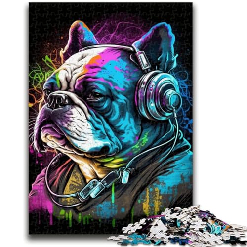 Puzzles für Teenager, 1000-teiliges Puzzle Kopfhörer-Bulldogge“ zum Vertreiben von Zeit zu Hause mit vollständig ineinandergreifenden, zufällig geformten Teilen, 26x38cm Puzzles für Teenager, 1000-teiliges Puzzle Kopfhörer-Bulldogge“ zum Vertreiben von Zeit zu Hause mit vollständig ineinandergreifenden, zufällig geformten Teilen, 26x38cm von LYXIANY